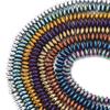 Handmade Nano-Plated Black Bile Beads: Round Electroplated DIY Jewelry Accessories