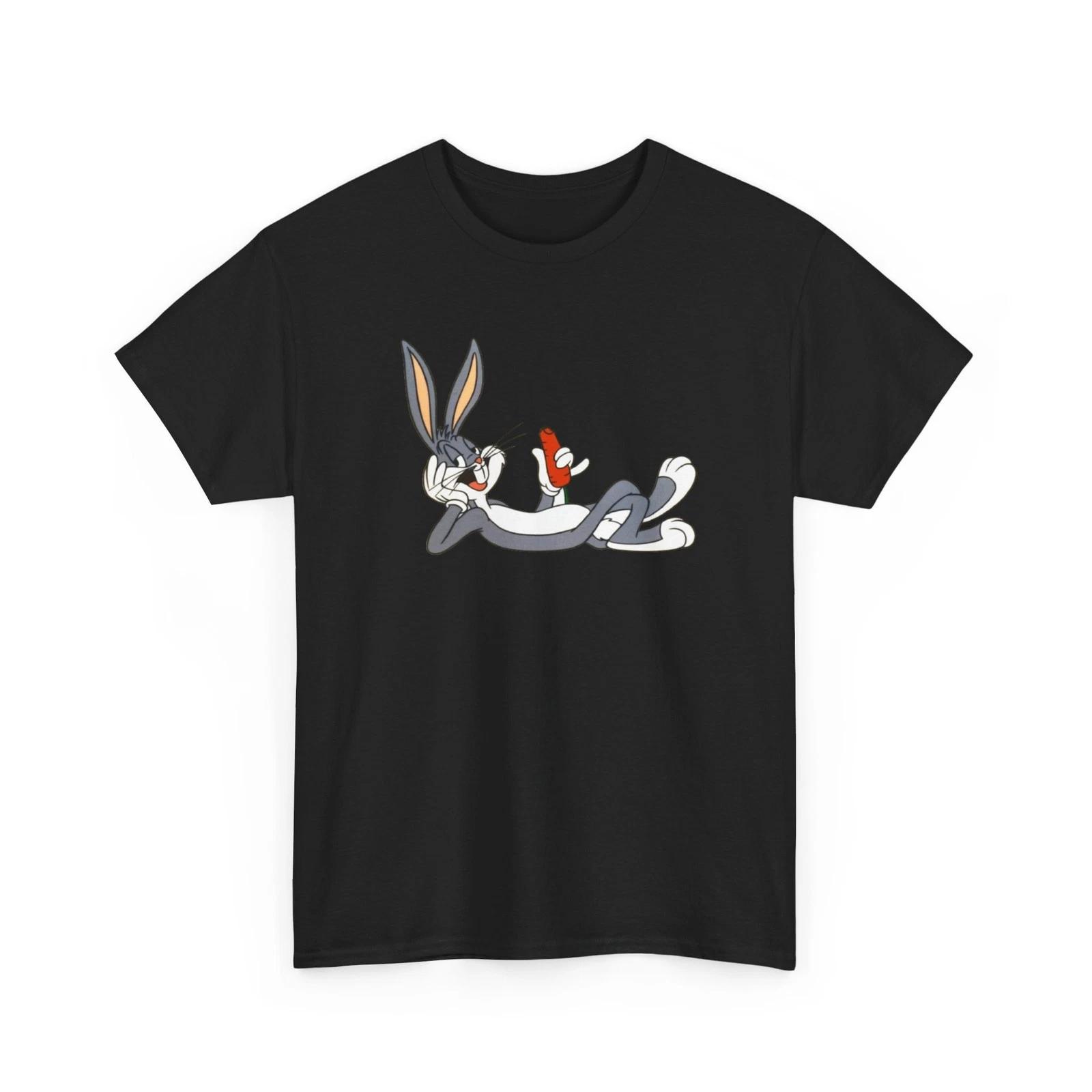 Looney Tunes Bugs Bunny Printed T shirt Classic Cartoon Character Collectible M