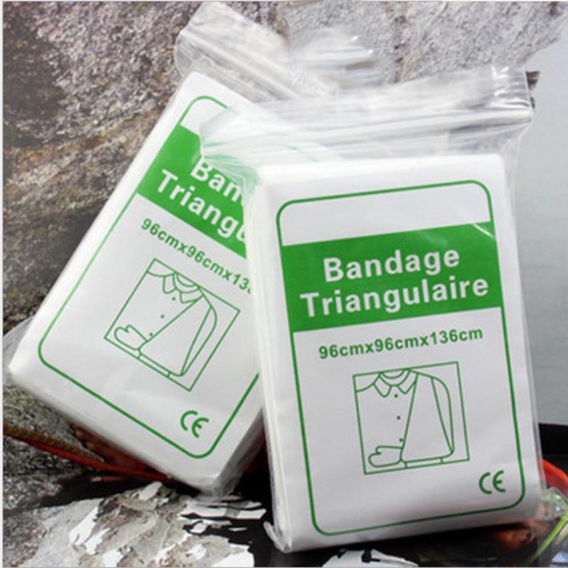 10Pcs Outdoor Emergency Self-rescue Survival Triangular Bandage Bandaging Bandage Hemostatic Non-woven Fabric 96x96x136cm