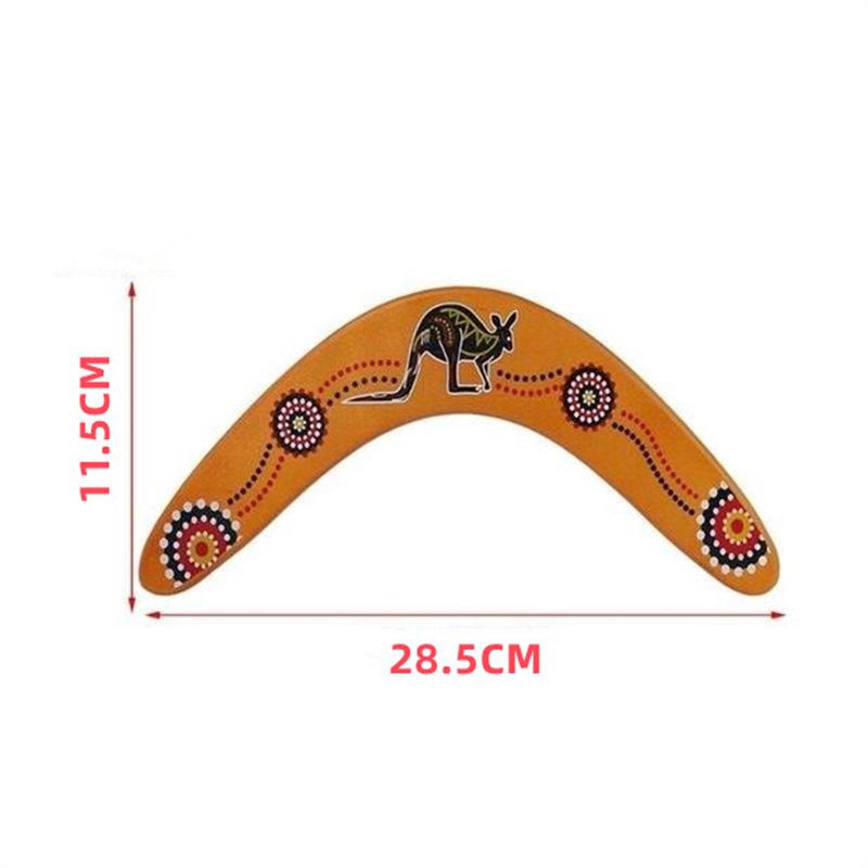 Wooden Sports Throwback V Shaped Boomerang Flying Disc Throw Outdoor Game Toys for Kids Adults Interactive Playing Prop