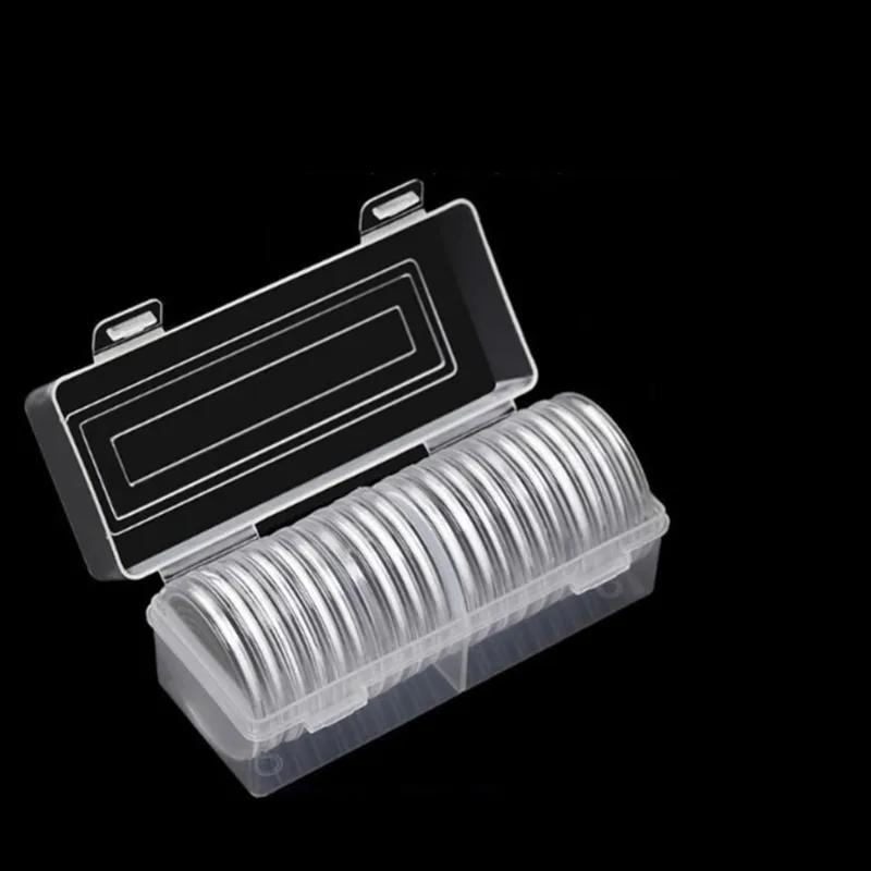 

20-Piece Pack Commemorative Coin Collection Box - Coin Protection Storage Box, Adjustable Seal Storage Round Box