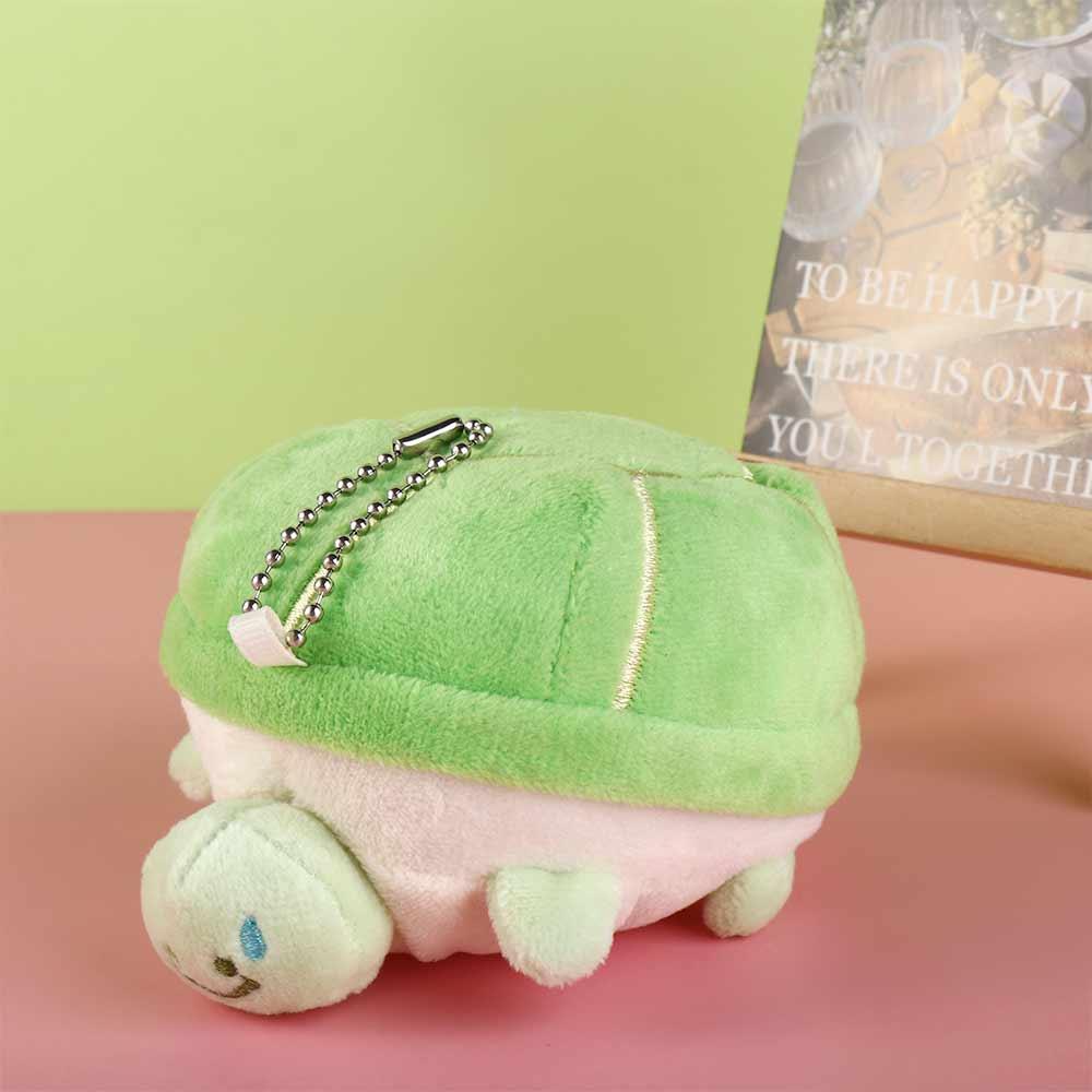 Cartoon Design Turtle Plush Keyring Squeeze Sounds Turtle Plush Keychain  Bag Pendant