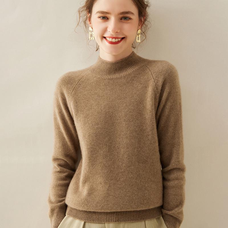 Plus Size Women's Thick Cashmere Raglan Sleeve Sweater