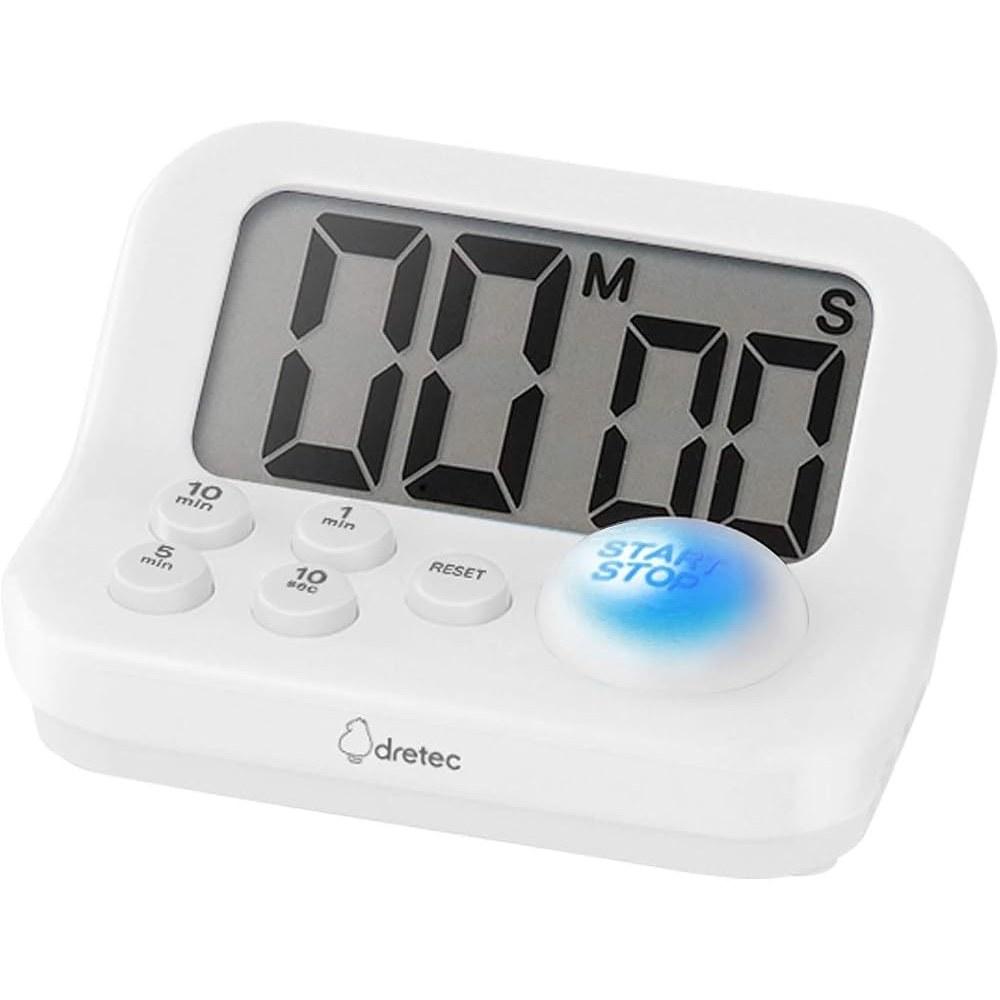 Dretec Learning Timer S with Blue LED for Focus, Large Screen, Study Aid, Stopwatch