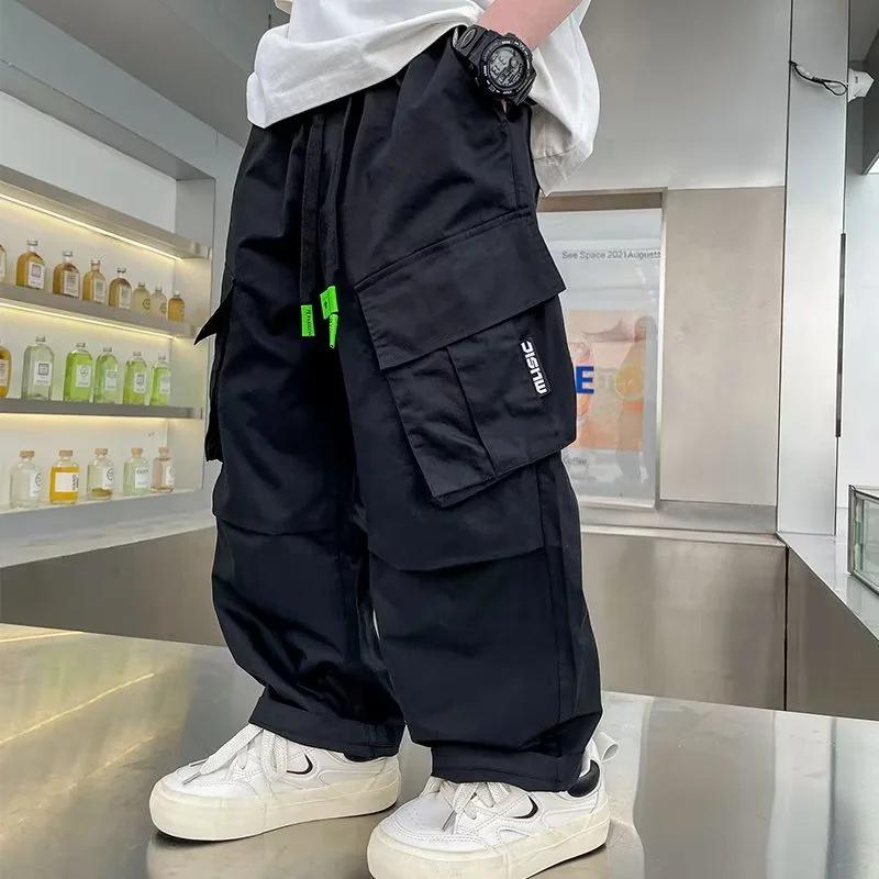 

Повседневные свободные комбинезоны для мальчиков - модная коллекция весна/осень 2023 для детей 160cm чёрный