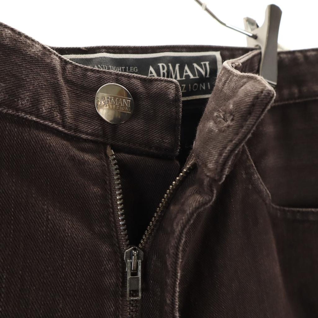 Armani Collezioni P15 schmale gerade Hose W33 Braun Herren Gebraucht
