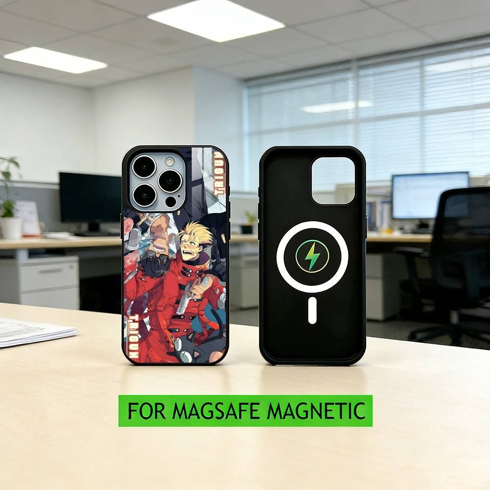 Anime C-Cool Trigun  Stampede  Phone Case For iPhone17,16,15,14,13,12,11 Plus,Pro Magnetic For Magsafe Wireless Charging