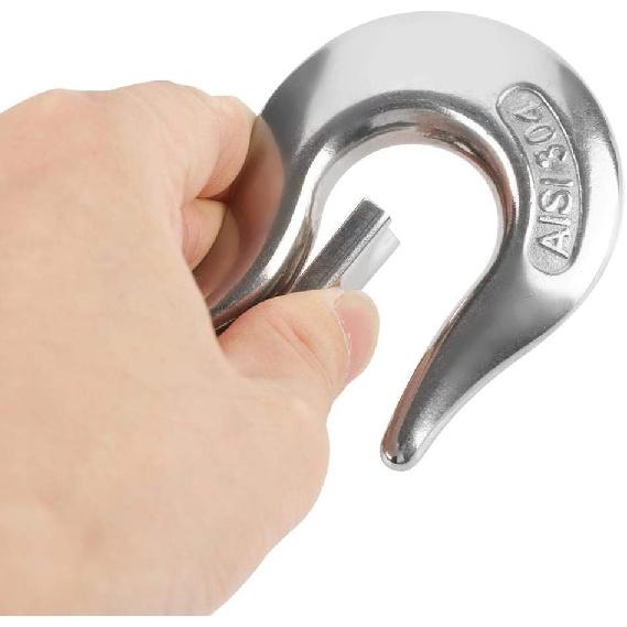 Walfront 304 Stainless Steel Swivel Lifting Hook with 650kg/1000kg WLL, Silver, 13.56.5cm/5.312.56in (650KG), 15.58.5cm/6.13.35in(1000kg), 258g458g,