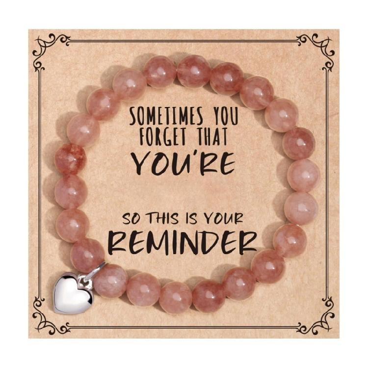 Dainty Heart Chain Bracelet Alloy Charm Wristlet Smooth Edged Natural Stone Charm For Comfortable Daily Elegant