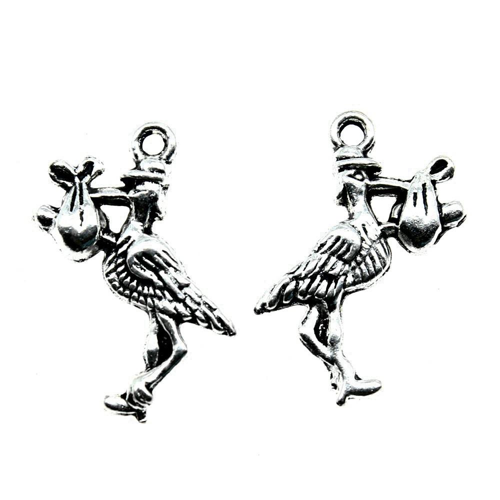 Flamingo Charms Antique Alloy Pendants For Bird Themed Jewelry Making