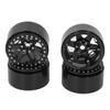 4Pcs 2.2 Inch Wheel Hubs Aluminum Alloy Wheel Hubs for 1 10 Remote Control RC Rock Crawler Car Black