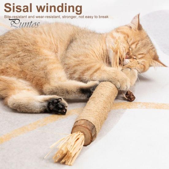 Interactive Cat Playtime Stick Chew Toy for Dental Care Edible Teeth Cleaning Teething Rod Stress Natural Ingredients Biting Sticks Entertainment