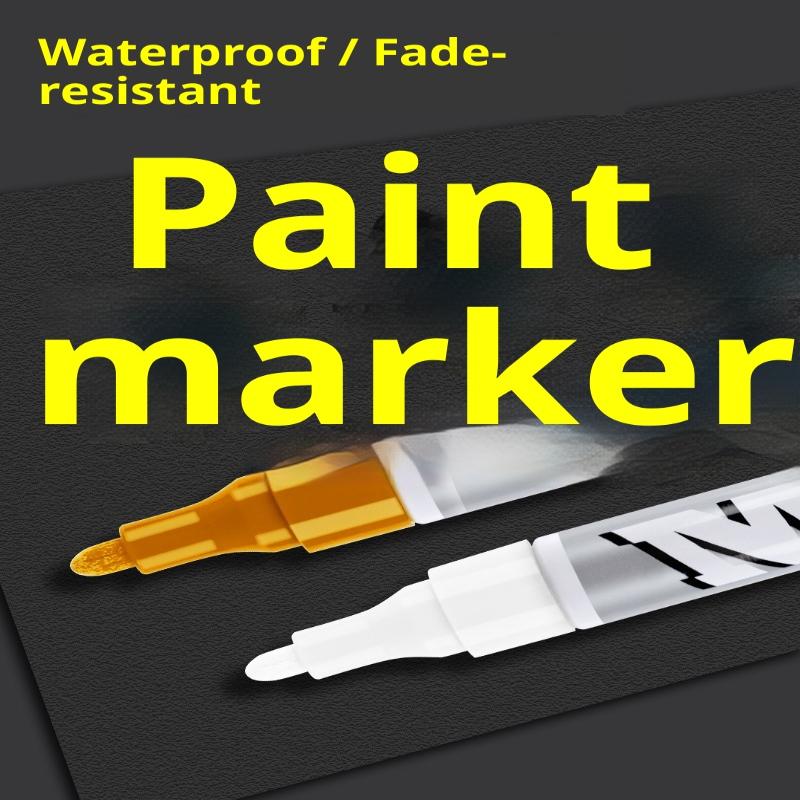 1Pcs Waterproof Marker Paint Pen Vehicle Touch-Up Paint Tyre Oily Markers Quick Drying Signature Pen Stationery Supplies