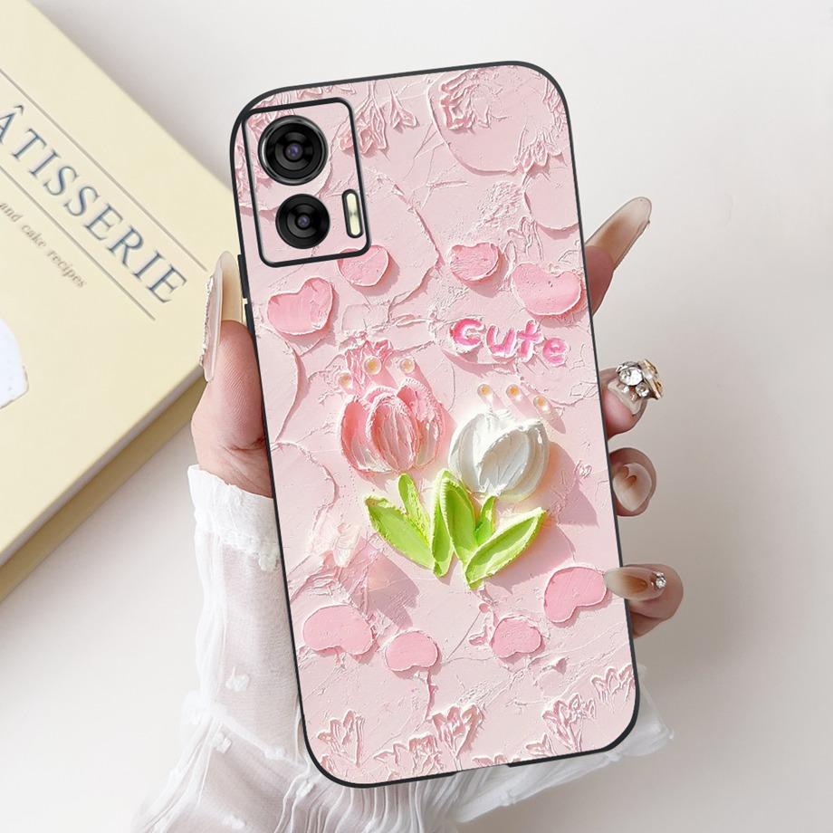 Pour Motorola Edge 30 Lite 30 Neo 30Pro 4G 5G Edge+ 2022 Coque Arrière en Silicone Souple Fundas Panda Lapin Fleur Mignon