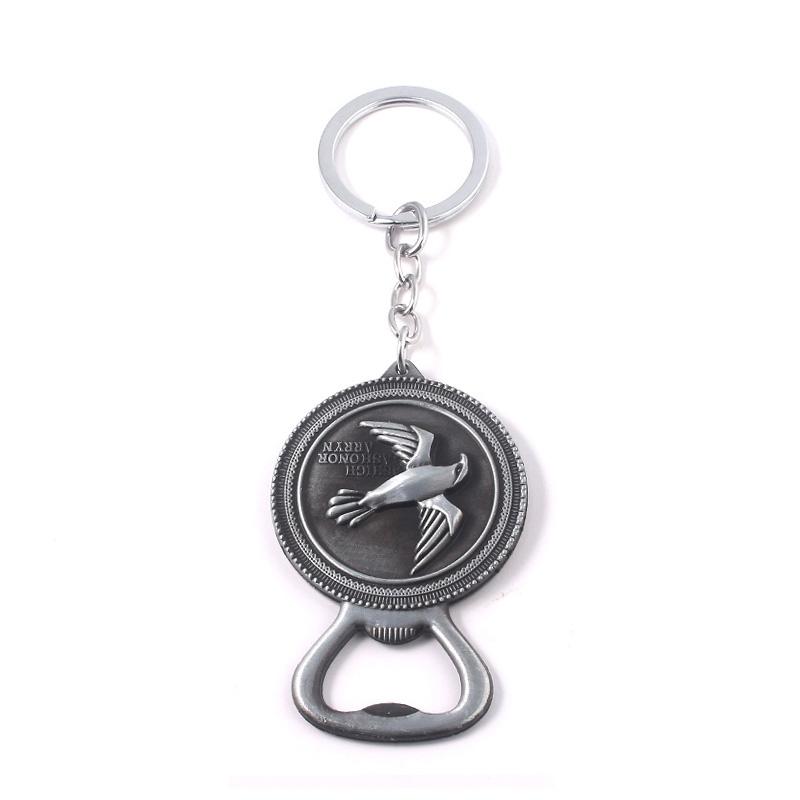 Classic Movie Dragon Shape Keychain Wolf Head Pendant Fashion Trend Bottle Opener Keyring for Fan Collectible Accessories