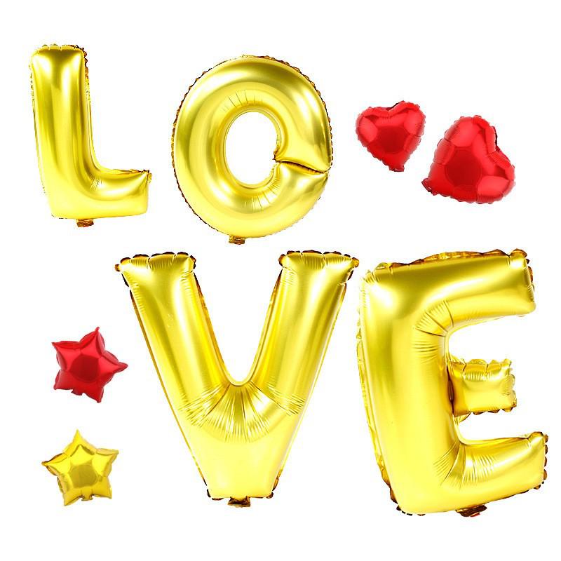 32-Inch Shiny Gold Alphabet Foil Balloons for Weddings & Birthdays