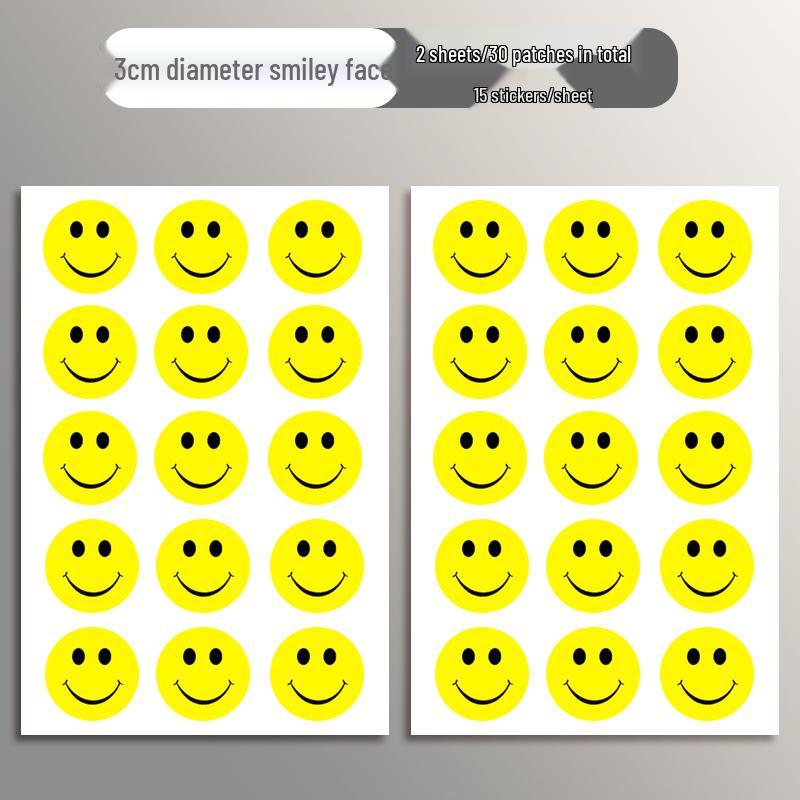 Smiling Face Rewards Stickers: Self-Adhesive Praise Labels for Kindergarten & Elementary Students