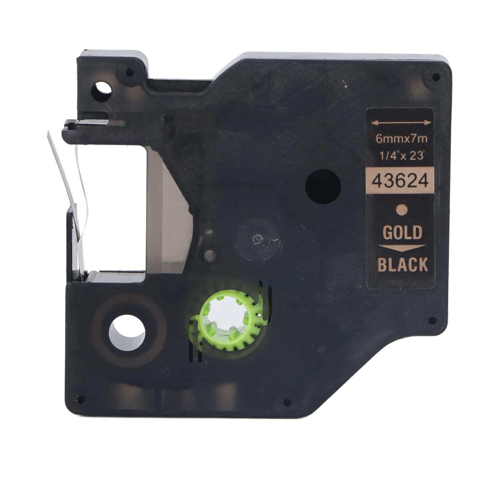 

Лента для этикеток шириной 6 мм, длиной 23 фута, водонепроницаемая, маслостойкая, ПЭТ, прозрачная, для этикеток LMPC 16596 L 6mm Gold On Black