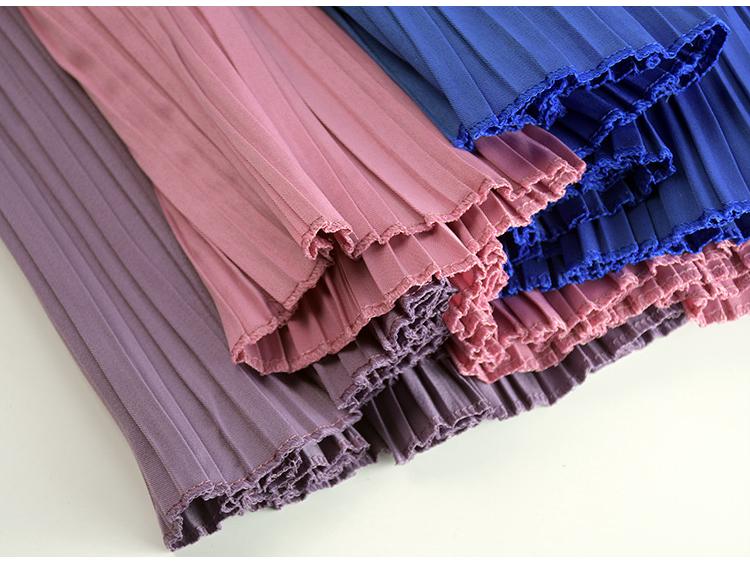 High Waist Pleated A-Line Midi Skirt - 2025 Slimming, Solid Color, Versatile Design