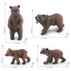 High-quality Brown Bear Figurine Set For Kids Imaginative Play And Forest Animal Learning