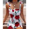 Women's Halter Print One-shoulder Sheath Waist Tight Dresses