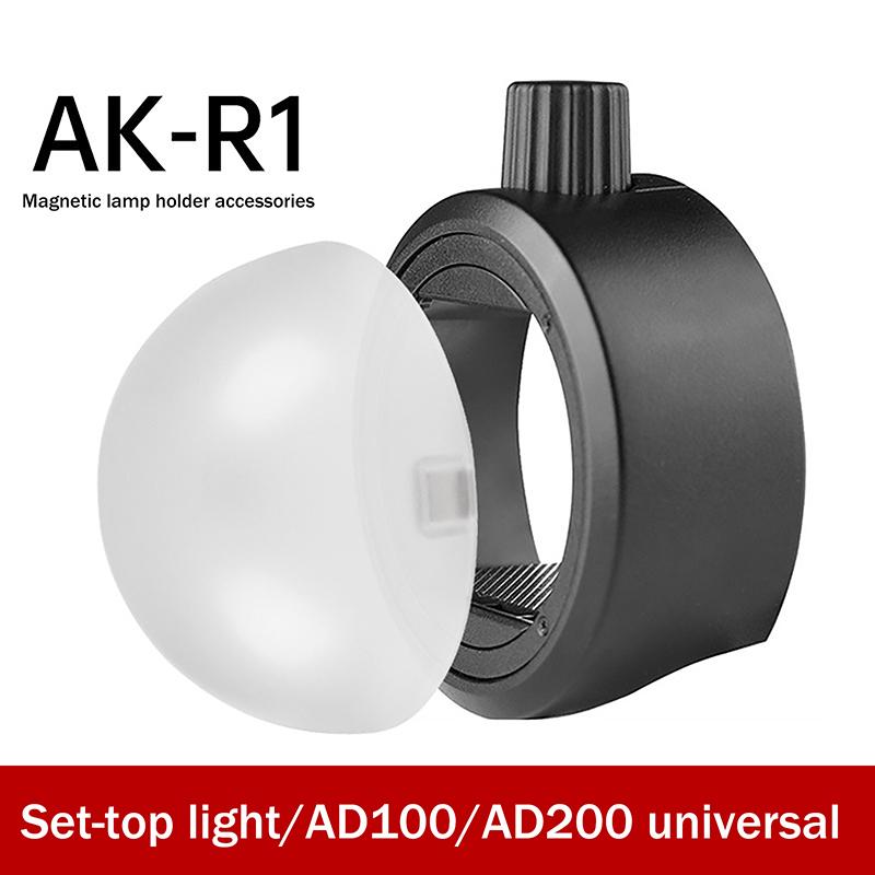 1Pc Ak-R11 Magnetic Dome Diffuser Replacement For V1 Round-Head Flash/For Ad200/Ad200Pro/For Flash Series V1/S-R2 Spare Part