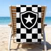Shield With Star Emblem Printed Beach Towel, Super Soft Microfiber, Perfect Gift Birthday, for Pool, Beach, Travel, for family and friends