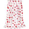 Valentines Day Blanket Kiss Me Red Lips Blanket Festival Birthday Gifts for Women Girlfriend Wife Flannel Love Throw Blankets