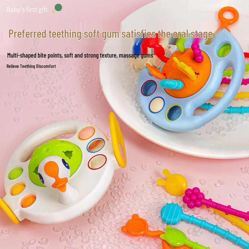 Baby Nachzieh-Fliegende Untertasse Spielzeug: Früherziehungs-Puzzle für Säuglinge 6-12 Monate