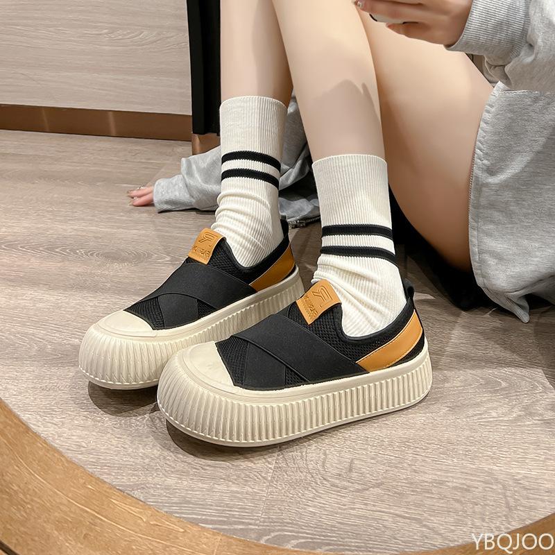 Fashion New breathable women's casual shoes summer new comfortable versatile cross strap women's shoes breathable board shoes