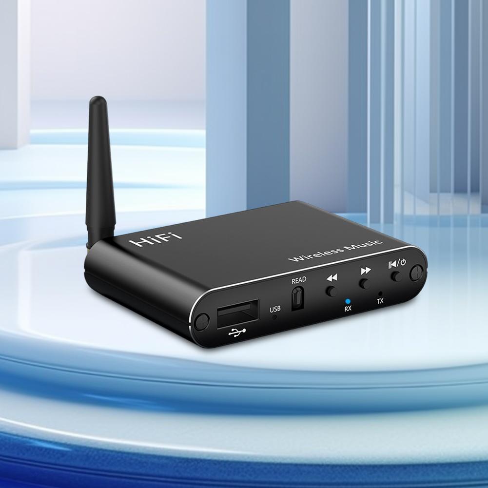 Bluetooth-Compatible 5.4 Audio Adapter 3.5mm Aux HiFi Music Wireless Adapter BT/U-Disk Play Audio Dongle for Home and Car Stereo