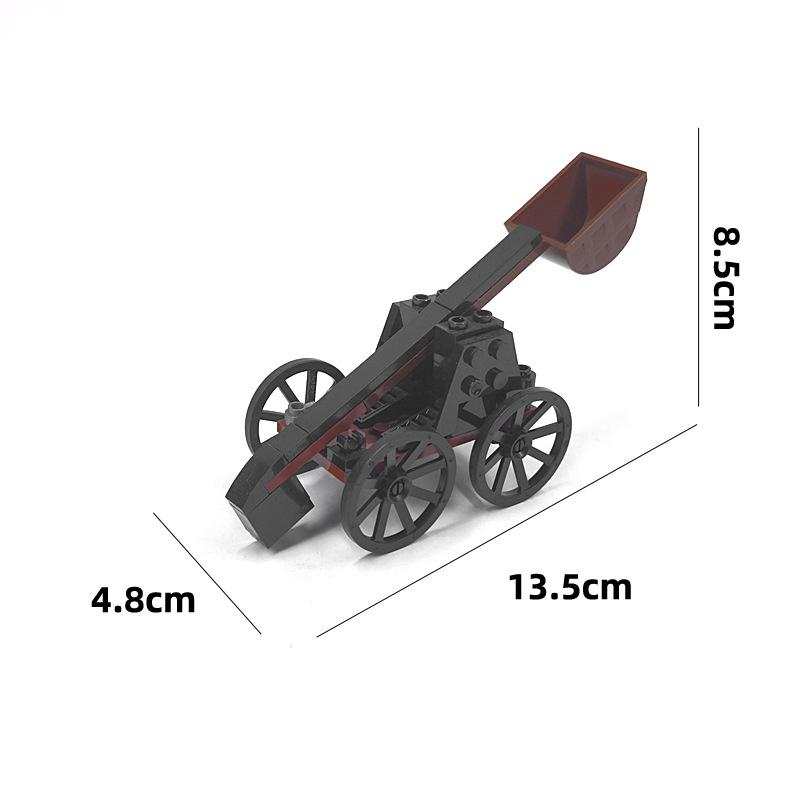 Medieval Military Cannon Small Particle Soldier Figurine Building Block Pirate Ship Artillery Scene Ornament Toy