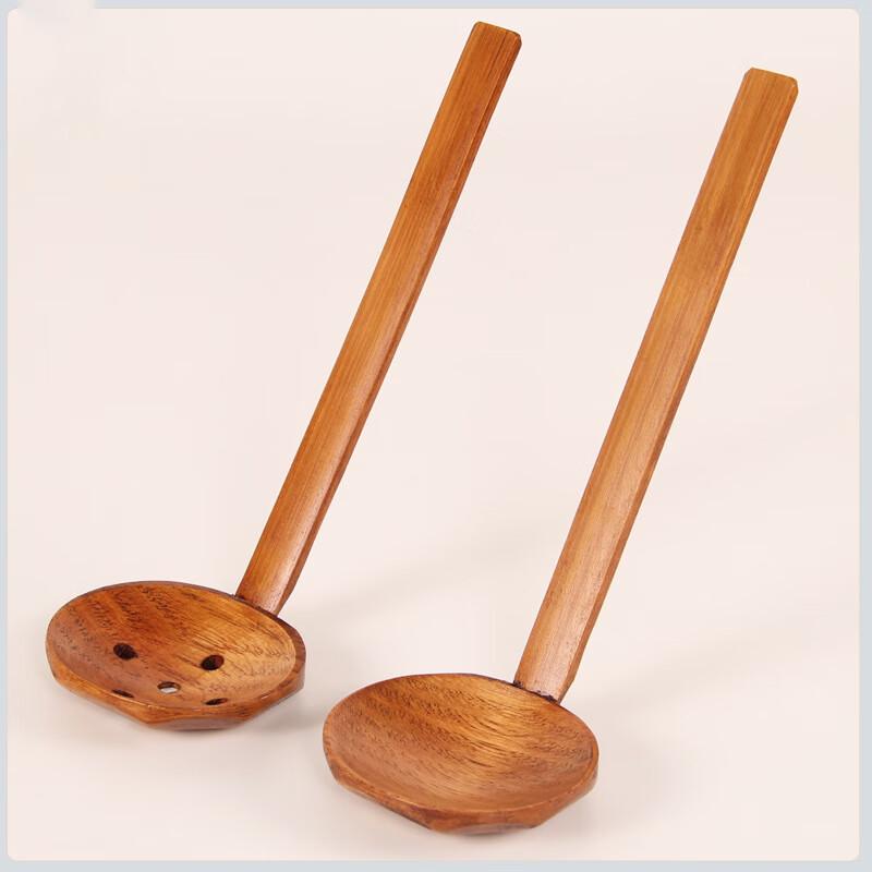 Zhinianhua Wooden Long Handle Soup Spoons