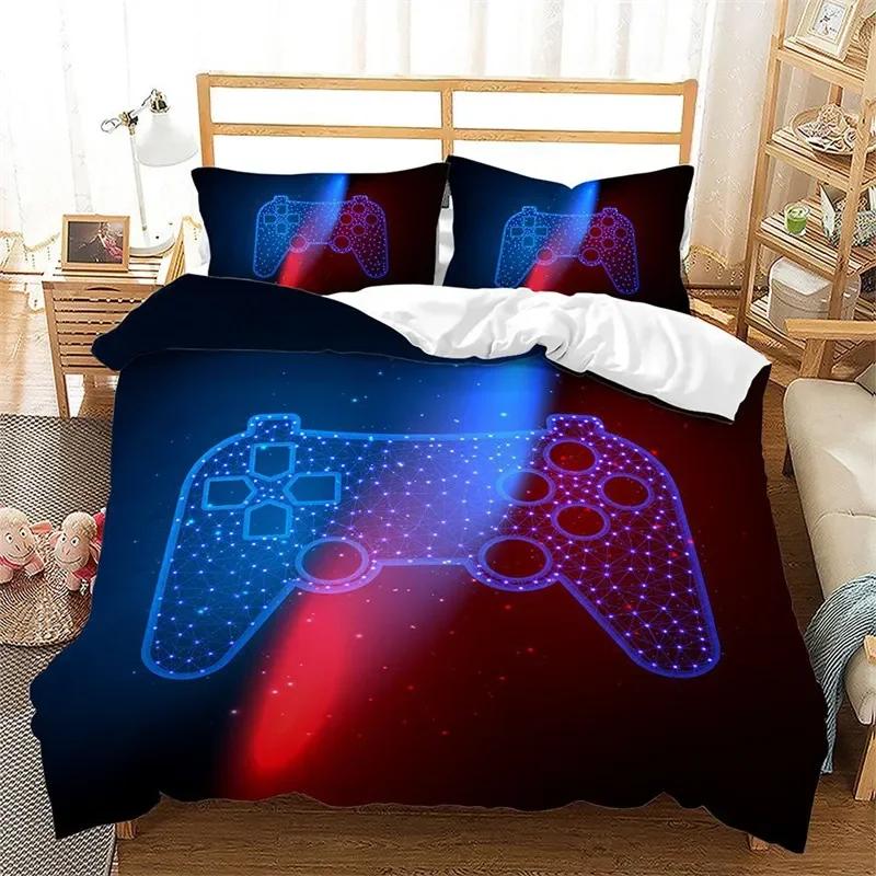 Gamepad Gamer  Video Games Comfortable Duvet Quilt Cover Pillowcase Bedding Set Children Bedroom Decoration Home Textile