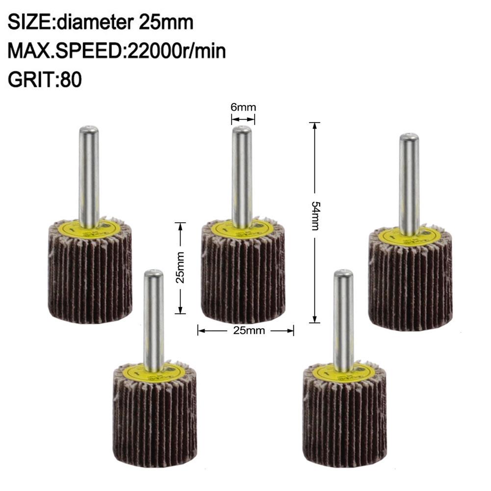 5 Stück 16-40mm 80er Körnung Schleiffächerscheibe Schleifscheibe Schleifpapier Schleifwerkzeug Zubehör für Bohrmaschine