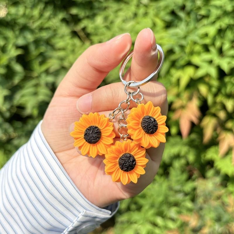 Sonnenblumen-Anhänger Schlüsselanhänger Für Naturliebhaber Mit Realistischem Harz Und Design