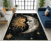 Gothic Sun and Moon Pattern DoorMat, Non-slip Floor Mat, Suitable for Living Room, Bedroom, Bathroom, Holiday Home Decoration