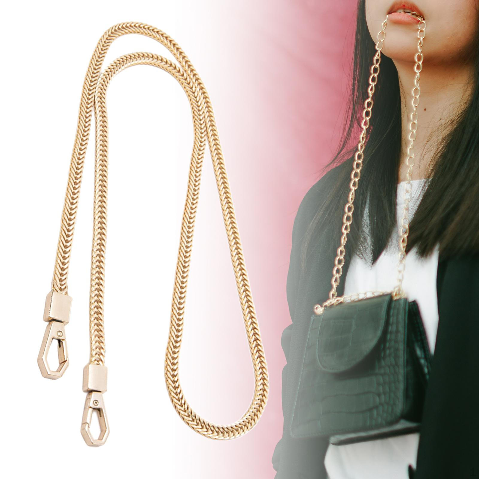 Цепочка для сумки Кошелек Ремешок Металлические пряжки Удобная 60 см Замена для сумки через плечо Style C