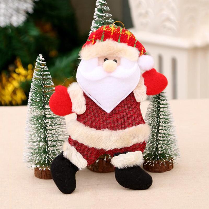Cute Hugs The Tree Doll Santa Claus Snowman Christmas Tree Ornament Festive Decor Noel Atmosphere Cloth Xmas New Year 2025
