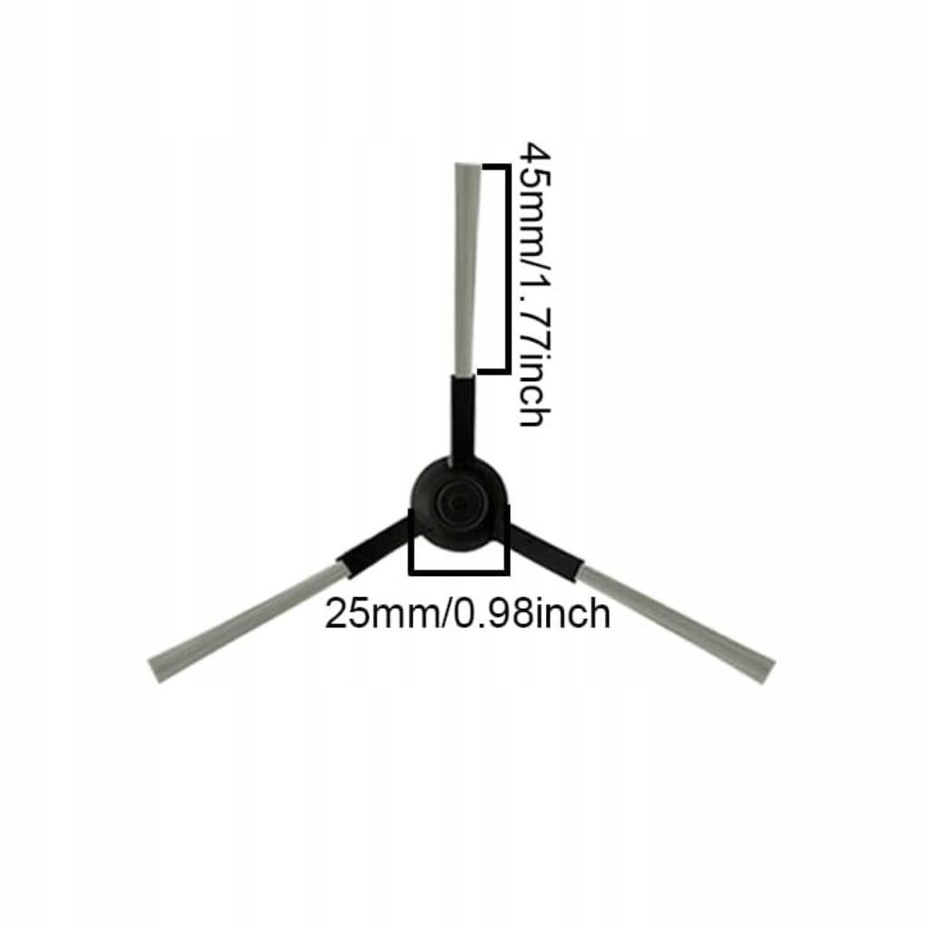Szczotki Boczne Czarne Do Xiaomi Mi Robot Vacuum Mop Pro , Viomi V2 V2 Se