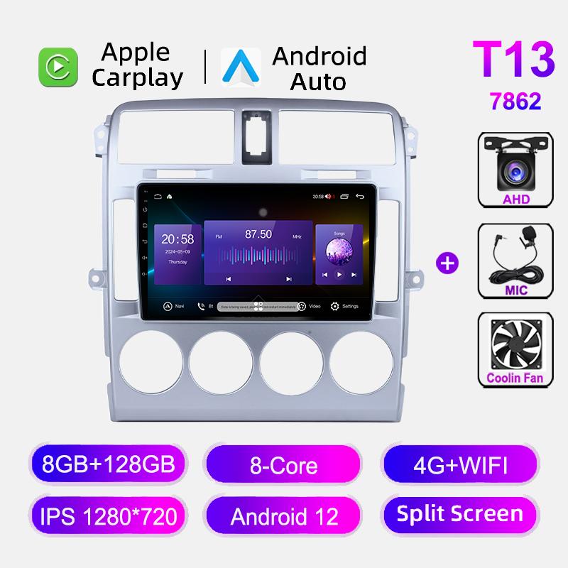 For KIA Carnival 2002-2006 Car Multimedia Radio Wireless Carplay Navigation GPS WIFI 4G Android 12 Stereo Video Player Head Unit