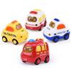 4pcs Friction Driven Car Toy Set Playing Props Model Playthings Music Playing Children Cars Toys Festival Gift