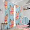 2pcs,2D Plane Printing Window Curtain Christmas Reindeer Day Versatile 100% Polyester (without Rod) Home Decor for Living Room &
