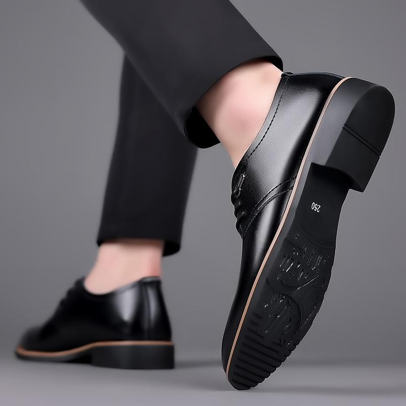 Korean Men's Leather Shoes Business Formal Shoes Versatile School Shoes JZ-662-1