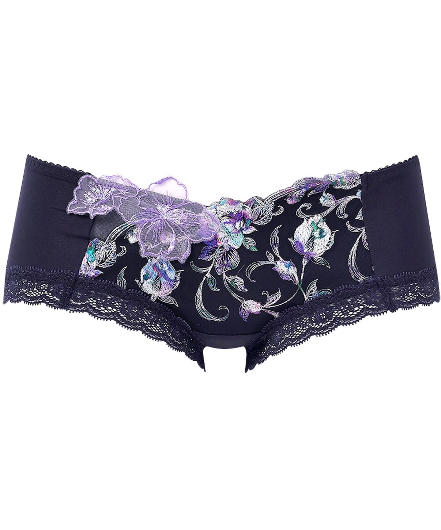 

Wacoal Panties Bra with a Fitted Pair with Soft and Stretchy PXB690 KO M Boy-Length [Ribbon Chest] BXB490, Easy-to-Wear Length, Back,