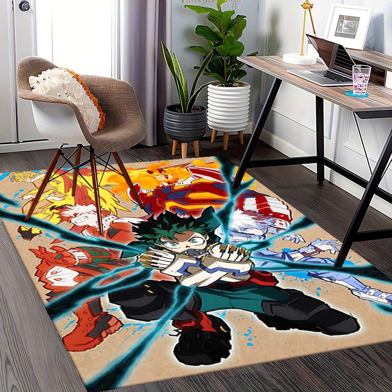 1pc My Hero Academia Midoriya Izuku Deku Chair Mat - Anime Cartoon Design Office Desk Pad, Non-Slip Carpet for Home Decor, Gaming Room, Seasonal Gift.