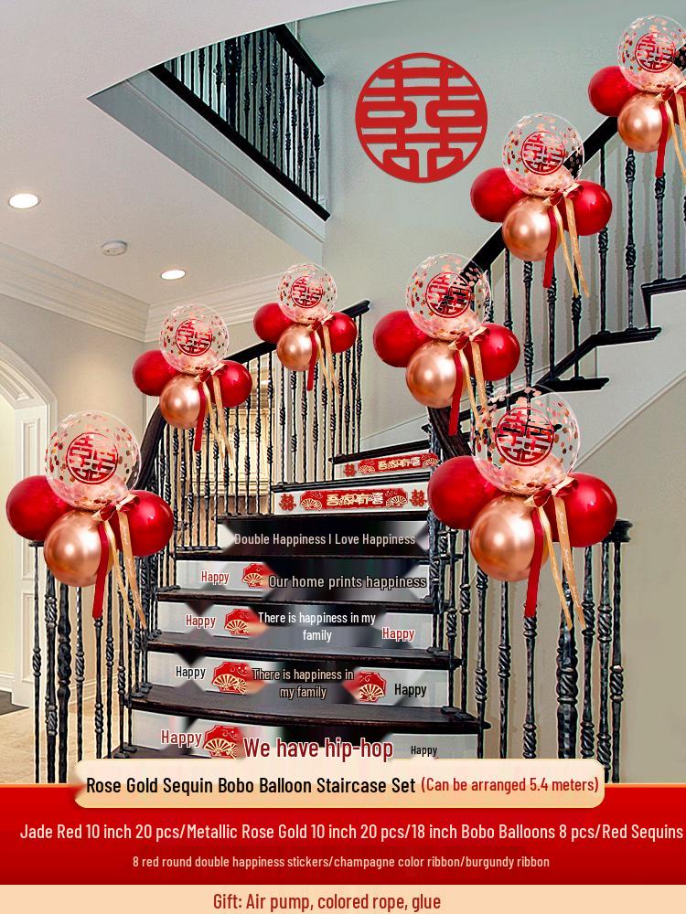 Stainless Steel Balcony & Stair Handrail Decor Set for Outdoor Weddings