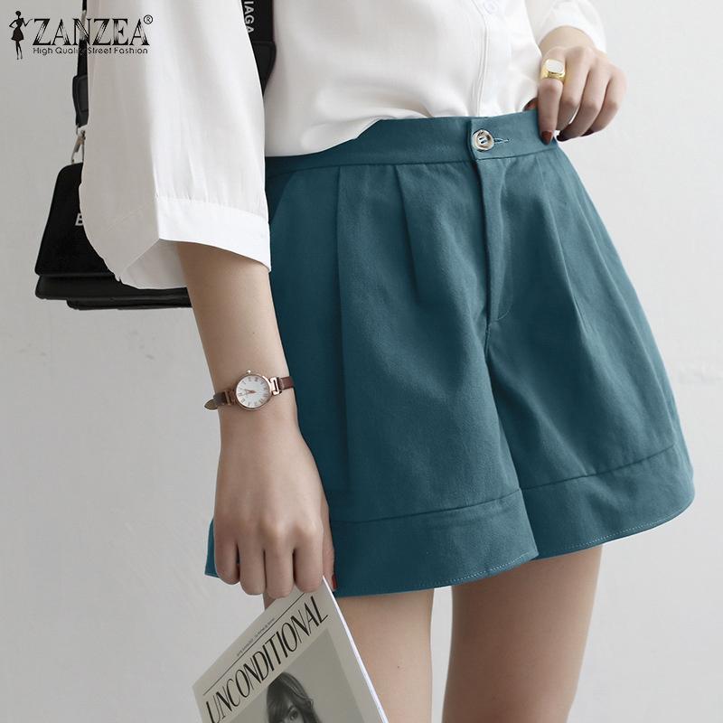 

ZANZEA Женские повседневные свободные летние шорты с эластичной резинкой на талии