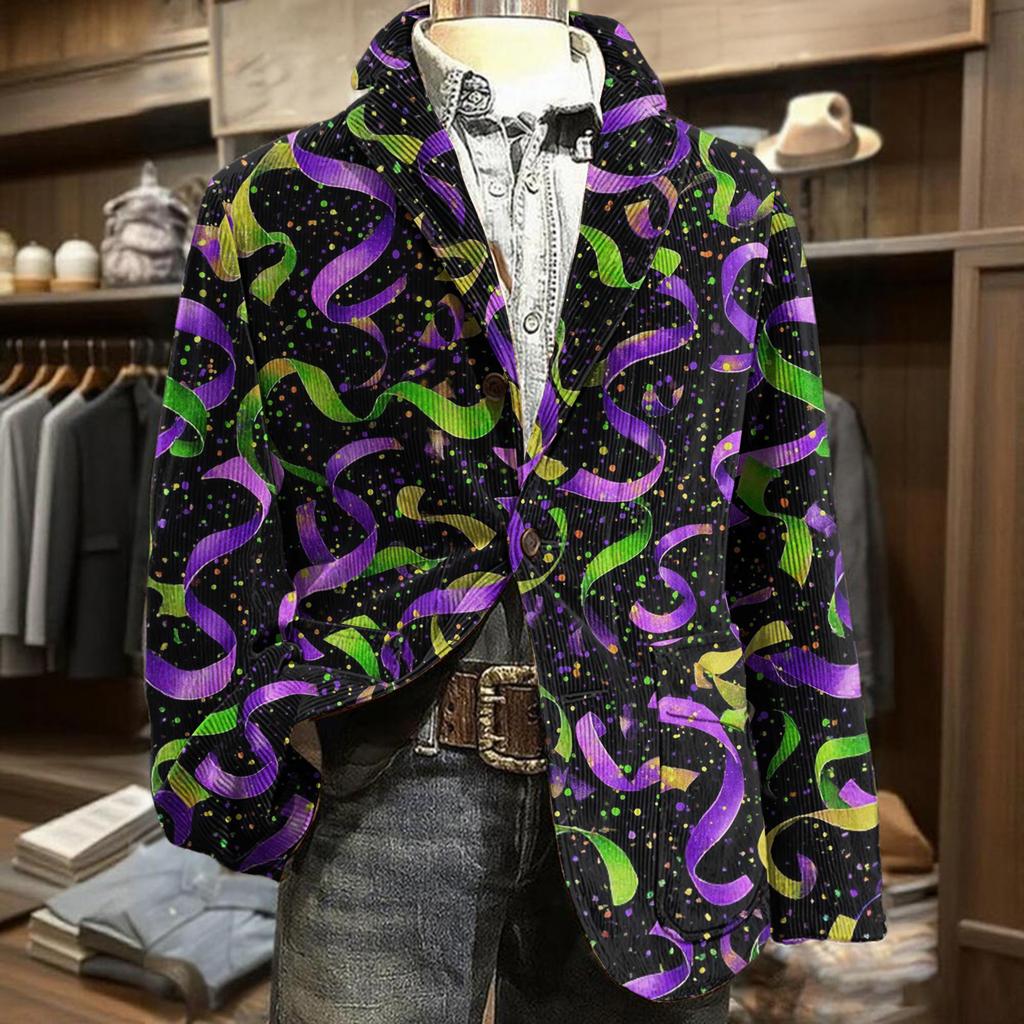 Herren Business Casual Karneval Cordjacke