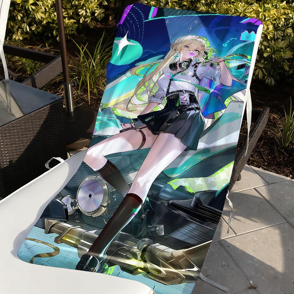 Lynae WuWa Game Towel Sports Quick Dry Travel Camping Gear Sandproof Soft Light Large Beach Towel
